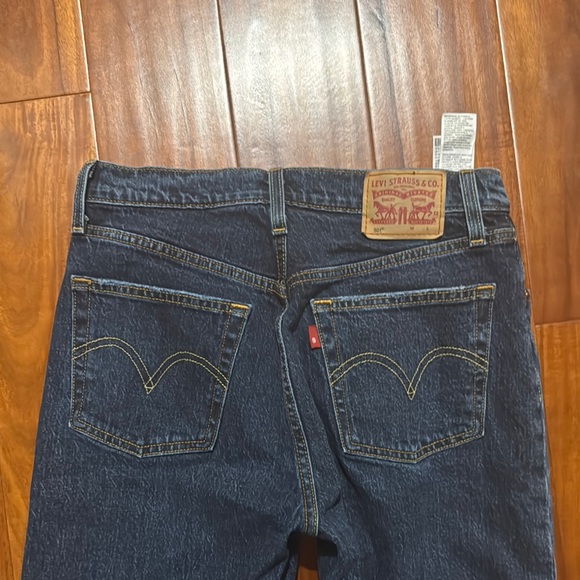 Levi's Dark Wash Button-Fly Jeans - Picture 6 of 9